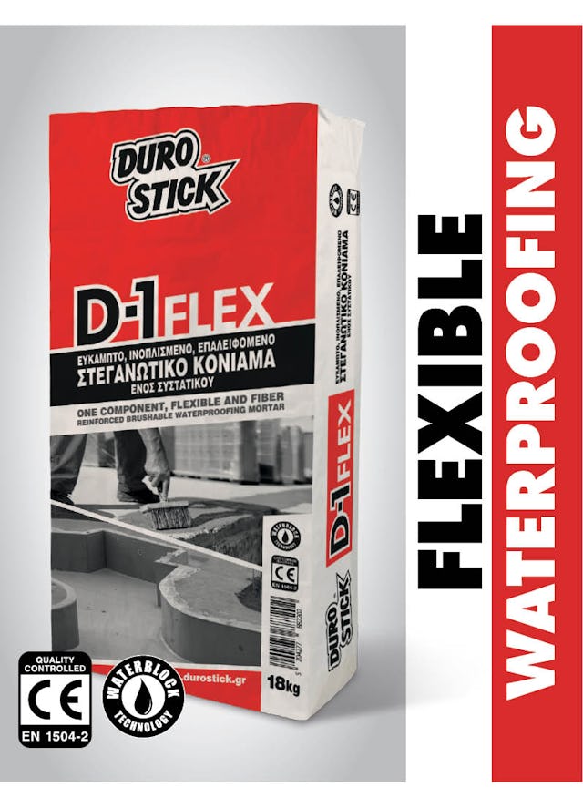 Brochure "D-1 Flex: Reinforced brushable waterproofing mortar"